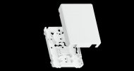 Nikomax Корпус волоконно-оптической настенной розетки, до 2 портов SC или LC NMF-WO2-BLANK-CP-WT