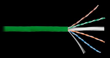 Фотография товара 'Nikomax Кабель U/UTP 4 пары, категория 6, одножильный, внутренний, 305м NKL 4140C-GN'