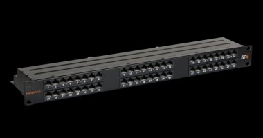 Фотография товара 'Nikomax Коммутационная панель 19, 1U, категория 6, RJ45/8P8C, T568A/B NMC-RP48UE2-1U-BK'