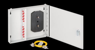 Фотография товара 'Nikomax Оптический кросс настенный, укомплектованный на 16 портов FC/UPC NMF-WP16FCUS2-IB-GY'