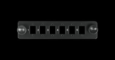 Фотография товара 'Nikomax Адаптерная панель, до 6 одинарных адаптеров SC/двойных адаптеров LC, стальная NMF-AP06SSC-P-BK'