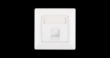 Фотография товара 'Nikomax Лицевая панель во вставкой, немецкий формат, 80x80 мм, 1 порт, под модули Keystone NMC-PL80X80-1PA-WT'