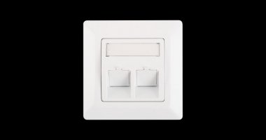 Фотография товара 'Nikomax Лицевая панель со вставкой, немецкий формат, 80x80 мм, 2 порта NMC-PL80X80-2PA-WT'