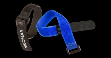 Фотография товара 'Nikomax Стяжка-липучка с жесткой пряжкой, 290х20 мм, для пучков до 70 мм NMC-CTV290-20-HB-BL-10'