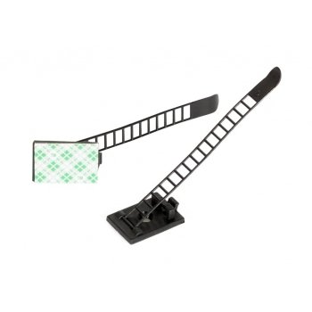 Фотография товара 'Nikomax Основание самоклеящееся с регулируемой застежкой для пучка до 21мм, размер 25х18мм NMC-CHS21-BK-100'