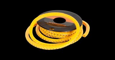 Фотография товара 'Nikomax Маркер кабельный, трубчатый, эластичный, под кабели 3,6-7,4 мм, цифра «0» NMC-CMR-0-YL-500'