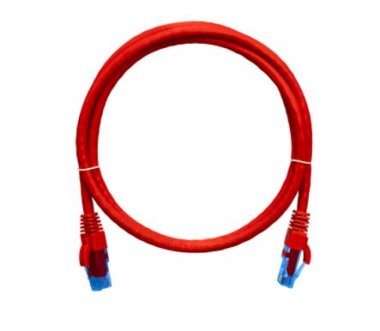 Фотография товара 'Nikomax Коммутационный шнур U/UTP 4 пары, Кат.6 (Класс E), 250МГц, 2хRJ45/8P8C, T568B, заливной, NMC-PC4UE55B-001-C-RD'