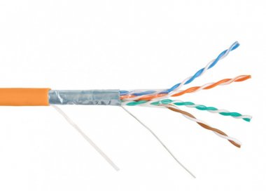 Фотография товара 'Nikomax Кабель F/UTP 4 пары, Кат.5e (Класс D), тест по ISO/IEC, 100МГц, одножильный, BC (чистая медь), 24AWG (0,49мм), внутренний, LSZH нг(А)-HFLTx, NKL 2200C-OR'