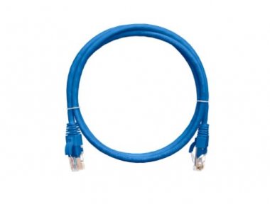 Фотография товара 'Nikomax Коммутационный шнур U/UTP 4 пары, Кат.5е (Класс D), 100МГц, 2хRJ45/8P8C, T568B, заливной, NMC-PC4UD55B-001-C-BL'