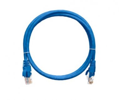 Фотография товара 'Nikomax Коммутационный шнур U/UTP 4 пары, Кат.5е (Класс D), 100МГц, 2хRJ45/8P8C, T568B, заливной, NMC-PC4UD55B-001-BL'