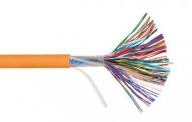 Фотография товара 'Nikomax Кабель U/UTP 50 пар, Кат.5 (Класс D), 100МГц, одножильный, BC (чистая медь), 24AWG (0,50мм), внутренний/внешний, LSZH -40C нг(А)-HFLTx, NKL 6115C-OR-M-A002'