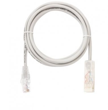 Фотография товара 'Nikomax Коммутационный шнур U/UTP 2 пары, Кат.5 (Класс D), 100МГц, 110-RJ45/8P8C, Ethernet, колпачок с защитой защелки, многожильный, NMC-PC2UD05E-030-C-GY'