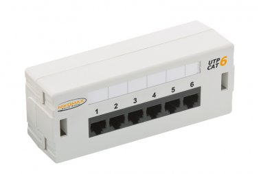 Фотография товара 'Nikomax Патч-панель, настенная, категория 6, RJ45/8P8C, 110, T568A/B NMC-WP06UE2-GY'