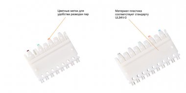 Фотография товара 'Nikomax Соединительный коннектор 110 типа, категория 5е, на 4 пары NMC-CC110UD4-100'