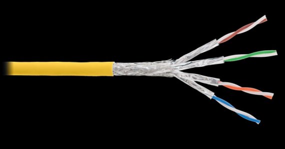 Фотография товара 'Nikomax Кабель S/FTP 4 пары, категория 8, одножильный, внутренний, 500м NKL 9385C-YL'