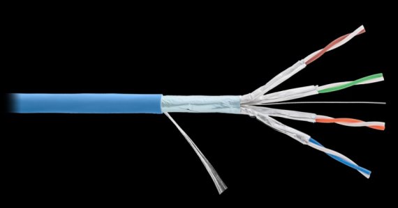 Фотография товара 'Nikomax Кабель F/FTP 4 пары, категория 6а, одножильный, внутренний, 500м NKL 4355C-IB'