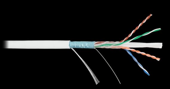 Фотография товара 'Nikomax Кабель F/UTP 4 пары, категория 6, одножильный, внутренний, 305м NKL 4240C-WT'