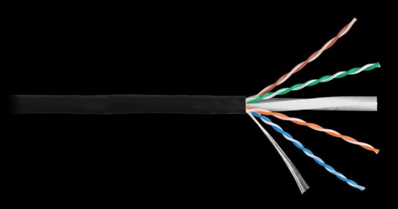 Фотография товара 'Nikomax Кабель U/UTP 4 пары, категория 6, одножильный, внутренний/внешний, 305м NKL 4140C-BK'