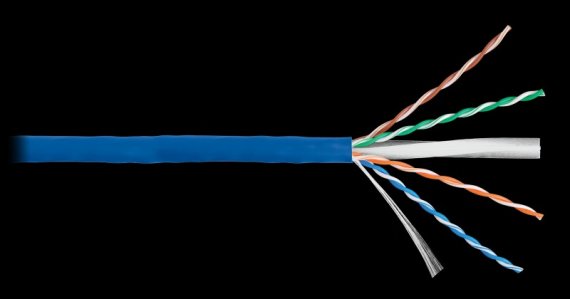 Фотография товара 'Nikomax Кабель U/UTP 4 пары, категория 6, одножильный, внутренний, 305м NKL 4140C-BL'