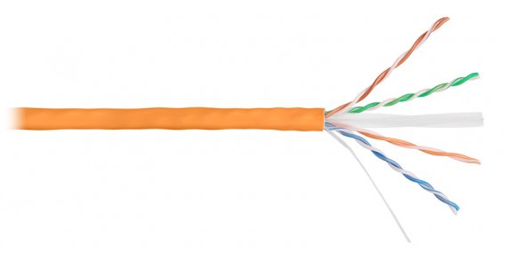 Фотография товара 'Nikomax Кабель F/UTP 4 пары, категория 6, внутренний, одножильный, 305м NKL 9140C-OR'