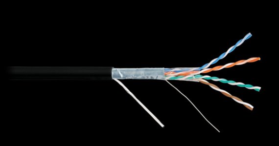 Фотография товара 'Nikomax Кабель F/UTP 4 пары, категория 5е, одножильный, внутренний/внешний, 305м NKL 4200C-BK'