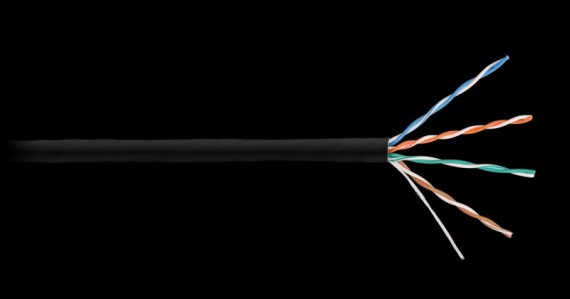 Фотография товара 'Nikomax Кабель U/UTP 4 пары, категория 5е, одножильный, внутренний/внешний, 305м NKL 4100C-BK'