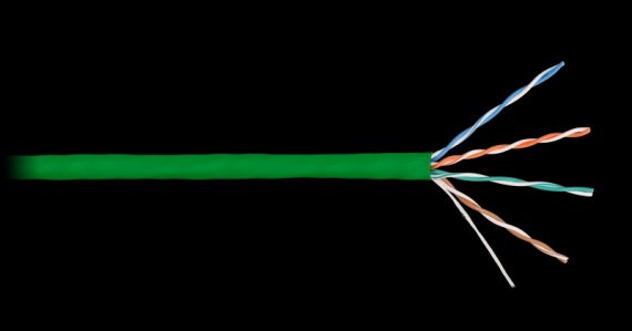 Фотография товара 'Nikomax Кабель U/UTP 4 пары, категория 5е, одножильный, внутренний, 305м NKL 4100C-GN'