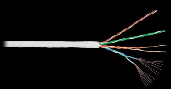 Фотография товара 'Nikomax Кабель U/UTP 4 пары, категория 5e, многожильный, внутренний, 305м NKL 4000C-GY'