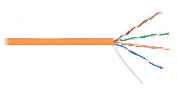 Фотография товара 'Nikomax Кабель U/UTP 4 пары, категория 5e, внутренний, одножильный, 305м NKL 9100C-OR'