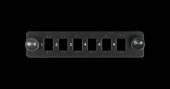 Фотография товара 'Nikomax Адаптерная панель, до 6 одинарных адаптеров SC/двойных адаптеров LC, стальная NMF-AP06SSC-P-BK'