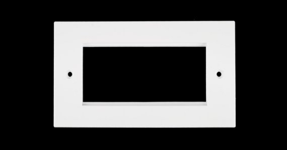 Фотография товара 'Nikomax Лицевая панель под 2 вставки 50х50 мм, британского формата NMC-PL2PB-WT'