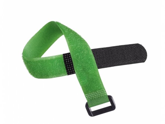 Фотография товара 'Nikomax Стяжка-липучка с жесткой пряжкой, 290х20 мм, для пучков до 70 мм NMC-CTV290-20-HB-GN-10'