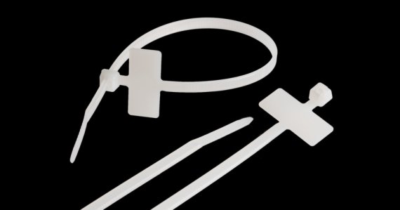 Фотография товара 'Nikomax Стяжка нейлоновая неоткрывающаяся, 100х2,5 мм, с площадкой для маркировки NMC-CTN100-25-MK-WT-100'