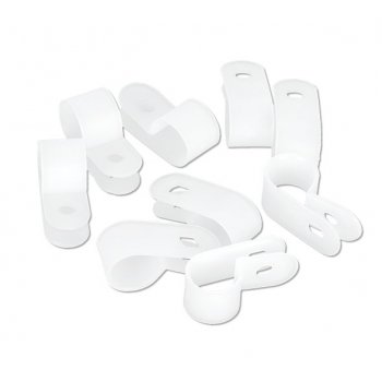 Фотография товара 'Nikomax Крепление R-образное для кабеля диаметром до 13мм, с крепежным отверстием 4,5мм NMC-CHR13-WT-100'