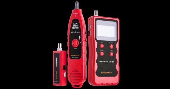 Фотография товара 'Nikomax Кабельный тестер с LCD дисплеем, UTP/STP, RJ45, RJ12, RJ11, BNC, USB NMC-TED400TR'