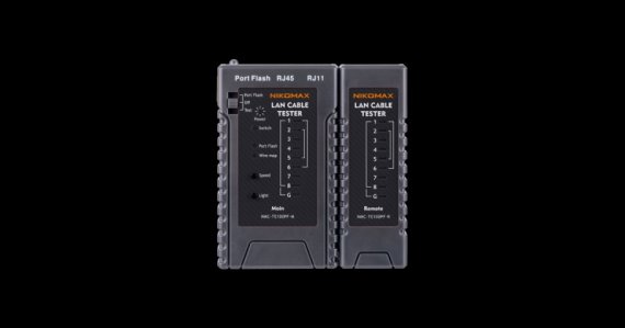 Фотография товара 'Nikomax Кабельный тестер UTP/STP, RJ45, RJ12, RJ11, с функцией PortFlash и LED фонарём NMC-TE100PF'