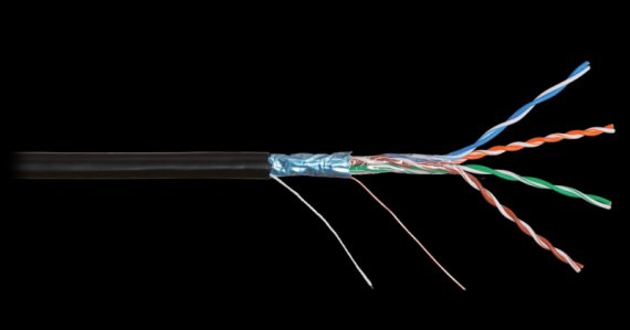 Фотография товара 'Nikomax Кабель F/UTP 4 пары, Кат.5e (Класс D), тест по ISO/IEC, 100МГц, одножильный, BC (чистая медь), 24AWG (0,49мм), внешний,NKL 2700B-BK'