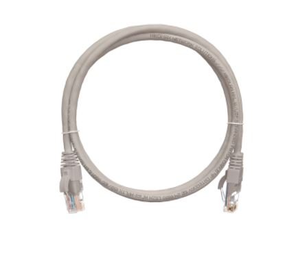 Фотография товара 'Nikomax Коммутационный шнур U/UTP 4 пары, Кат.5е (Класс D), 100МГц, 2хRJ45/8P8C, T568B, заливной, NMC-PC4UD55B-001-GY'