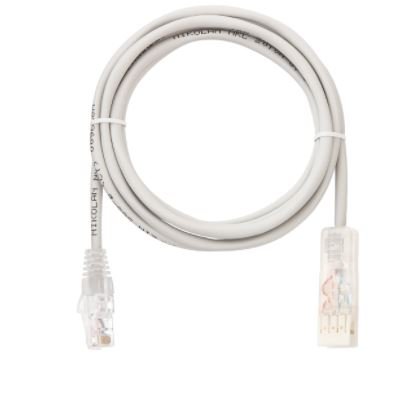 Фотография товара 'Nikomax Коммутационный шнур U/UTP 2 пары, Кат.5 (Класс D), 100МГц, 110-RJ45/8P8C, Ethernet, колпачок с защитой защелки, многожильный, NMC-PC2UD05E-030-C-GY'