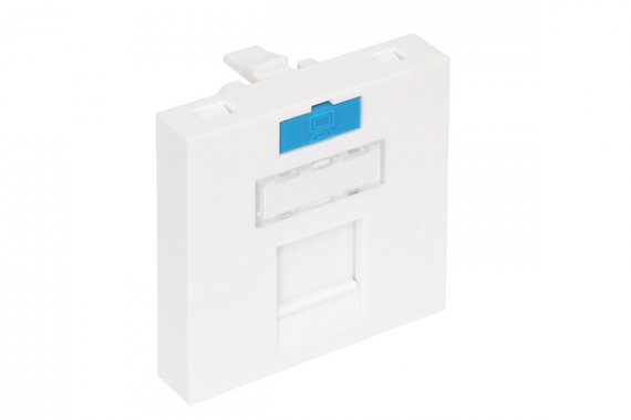 Фотография товара 'Nikomax Вставка типа Mosaic 45x45 мм, 1 порт, под модули-вставки типа Keystone, со шторкой NMC-PM1P-PF-WT'