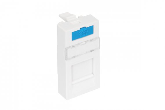 Фотография товара 'Nikomax Вставка типа Mosaic 22,5x45 мм, 1 порт, под модули-вставки типа Keystone, со шторкой NMC-PM1P-PH-WT'