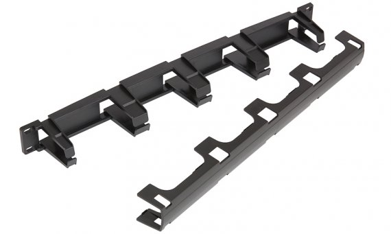 Фотография товара 'Nikomax Кабельный органайзер 19, 1U, пластиковый, с крышкой, глубина колец 70 мм NMC-OP700C'