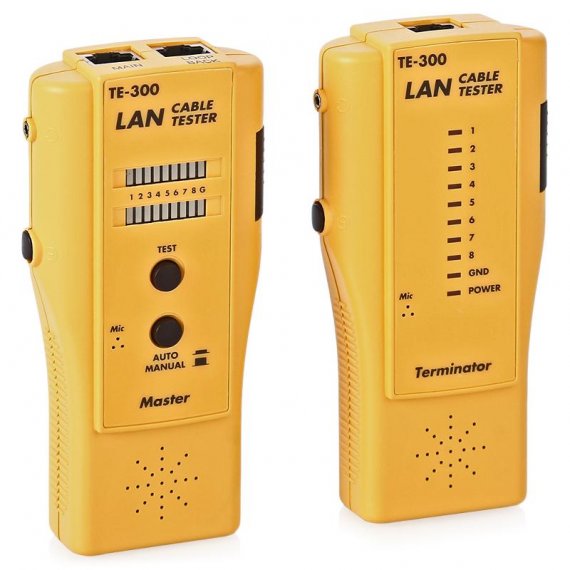 Фотография товара 'Nikomax Кабельный тестер UTP/STP, BNC, RJ11, RJ12, RJ45, с переговорным устройством NMC-TE300'