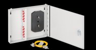 Nikomax Оптический кросс настенный, укомплектованный на 16 портов FC/UPC NMF-WP16FCUS2-IB-GY