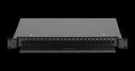 Nikomax Оптический кросс 19, 1U, до 24 FC/ST портов, выдвижной NMF-RP24FC-TS-P-1U-BK