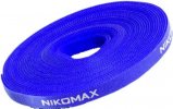 Nikomax Стяжка-липучка нарезаемая, в рулоне 5 м, ширина 9 мм NMC-CTV05M-09-RL-BL