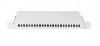 Nikomax Оптический кросс 19", 1U, до 24 SC портов или 48 LC портов, стальной, NMF-RP24SC-WS-ES-1U-GY