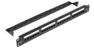 Nikomax Патч-панель 19, 1U, категория 6, RJ45/8P8C, 110/KRONE, T568A/B, неэкранированная NMC-RP24UE2-1U-BK