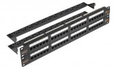 Nikomax Патч-панель 19, 2U, категория 6, RJ45/8P8C, 110/KRONE, T568A/B NMC-RP48UE2-2U-BK
